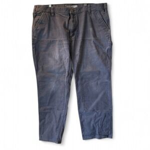 Carhartt Double Knee Work Pants Mens 42x30 Blue Grey Relaxed Fit Carpenter